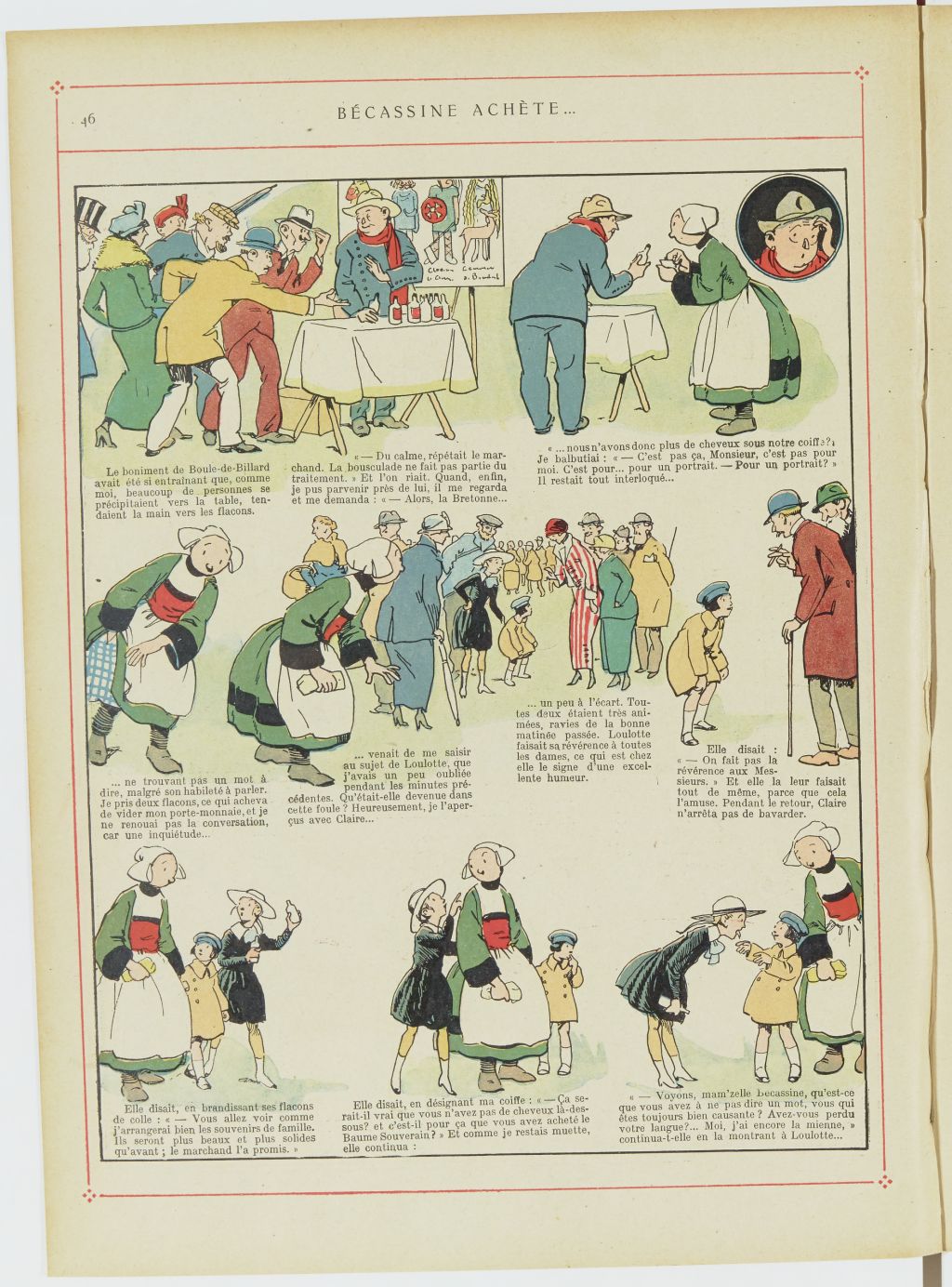 Bécassine – Les Bonnes Idées de Bécassine (1924), page 47. Caumery & J.-P. Pinchon. Domaine public. Source gallica.bnf.fr / BnF.