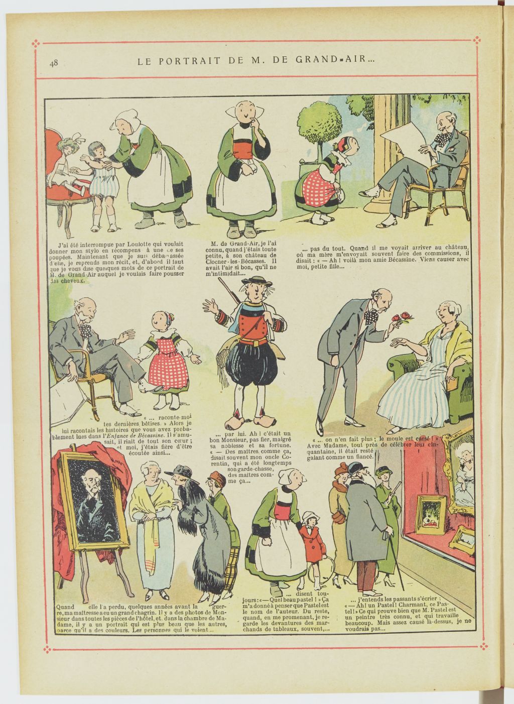 Bécassine – Les Bonnes Idées de Bécassine (1924), page 49. Caumery & J.-P. Pinchon. Domaine public. Source gallica.bnf.fr / BnF.