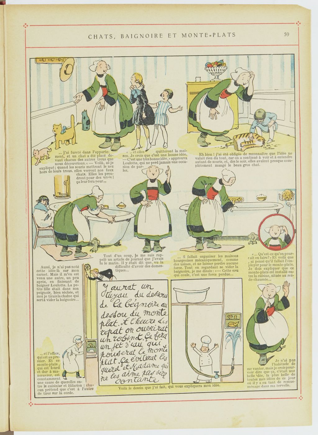Bécassine – Les Bonnes Idées de Bécassine (1924), page 60. Caumery & J.-P. Pinchon. Domaine public. Source gallica.bnf.fr / BnF.