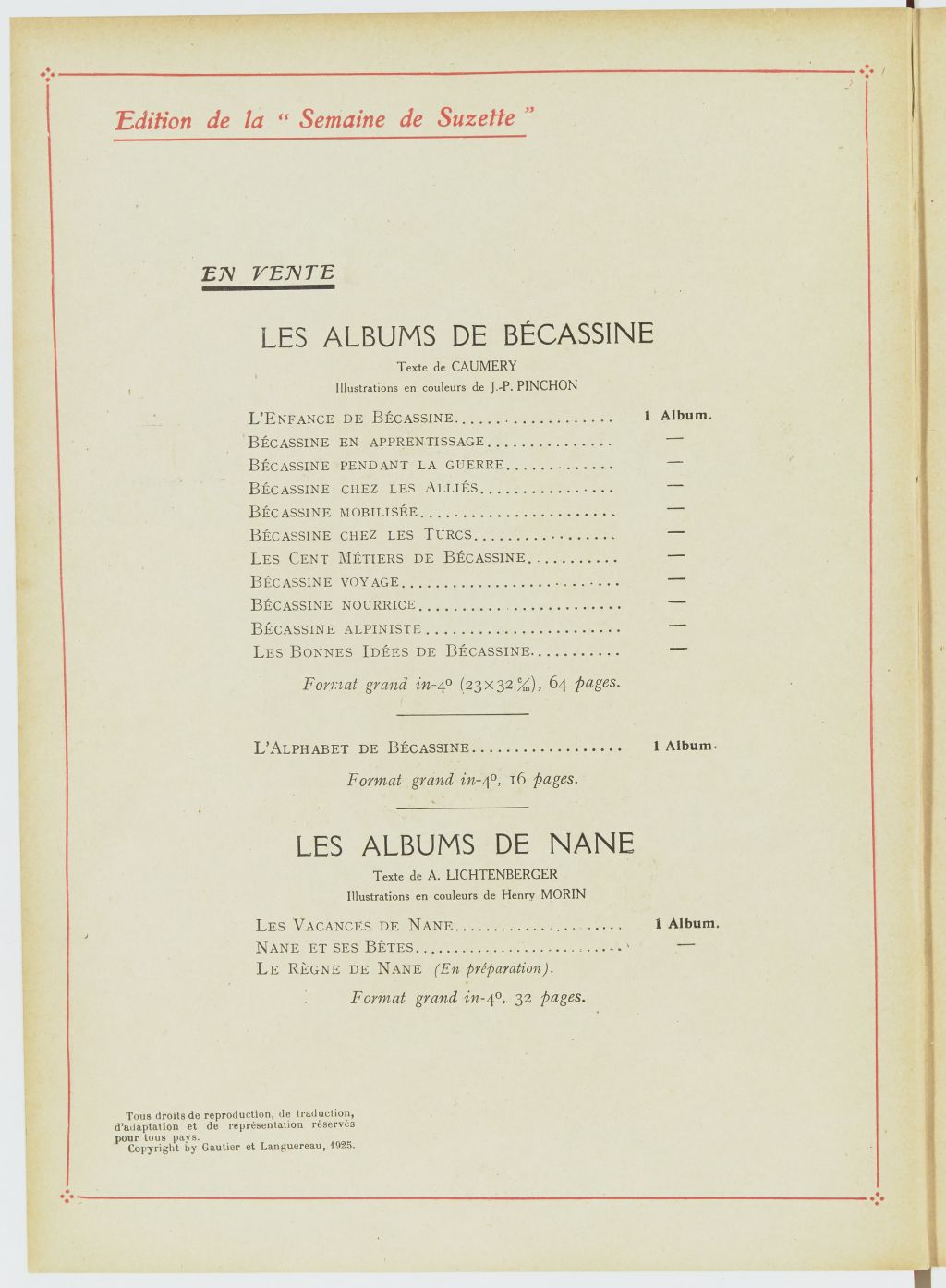 Bécassine – Bécassine au Pays basque (1925), page 3. Caumery & J.-P. Pinchon. Domaine public. Source gallica.bnf.fr / BnF.