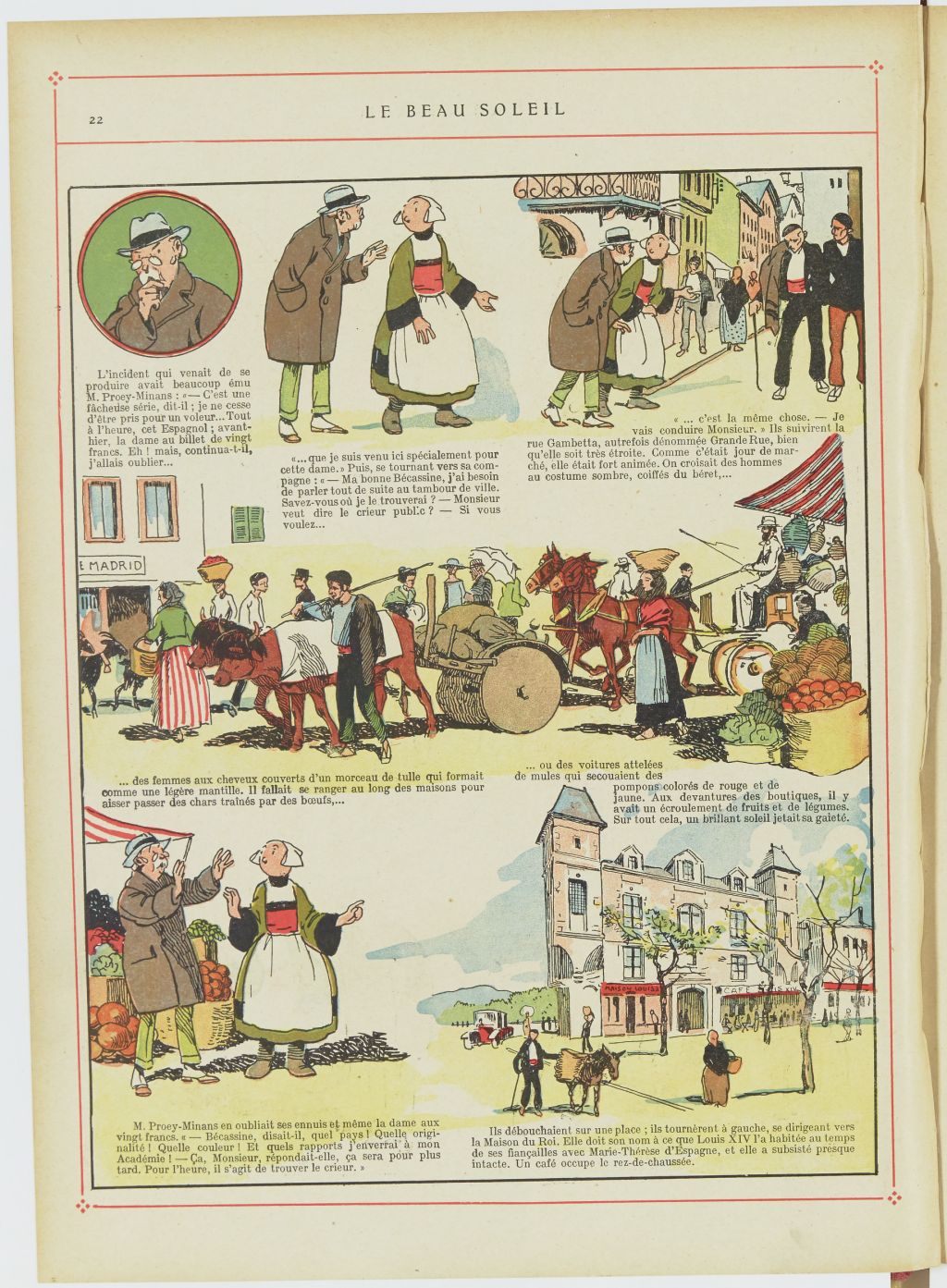 Bécassine – Bécassine au Pays basque (1925), page 23. Caumery & J.-P. Pinchon. Domaine public. Source gallica.bnf.fr / BnF.