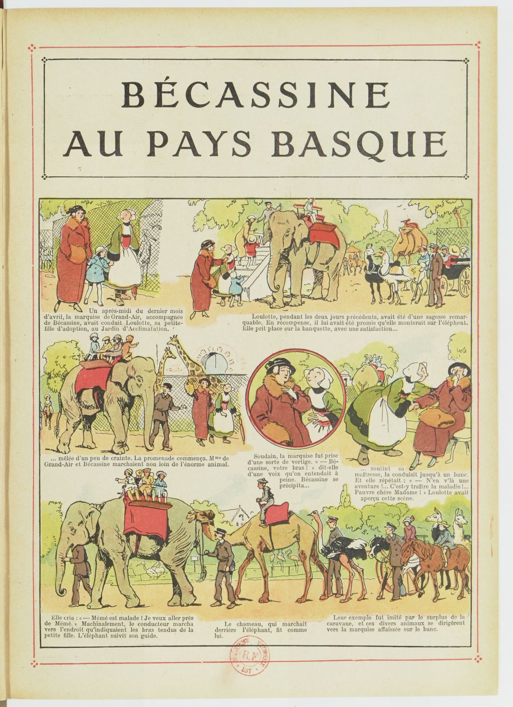 Bécassine – Bécassine au Pays basque (1925), page 4. Caumery & J.-P. Pinchon. Domaine public. Source gallica.bnf.fr / BnF.