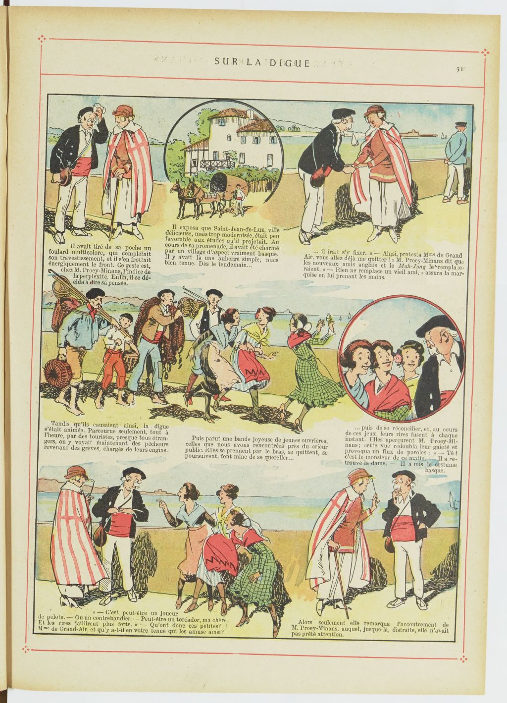 Bécassine – Bécassine au Pays basque (1925), page 32. Caumery & J.-P. Pinchon. Domaine public. Source gallica.bnf.fr / BnF.