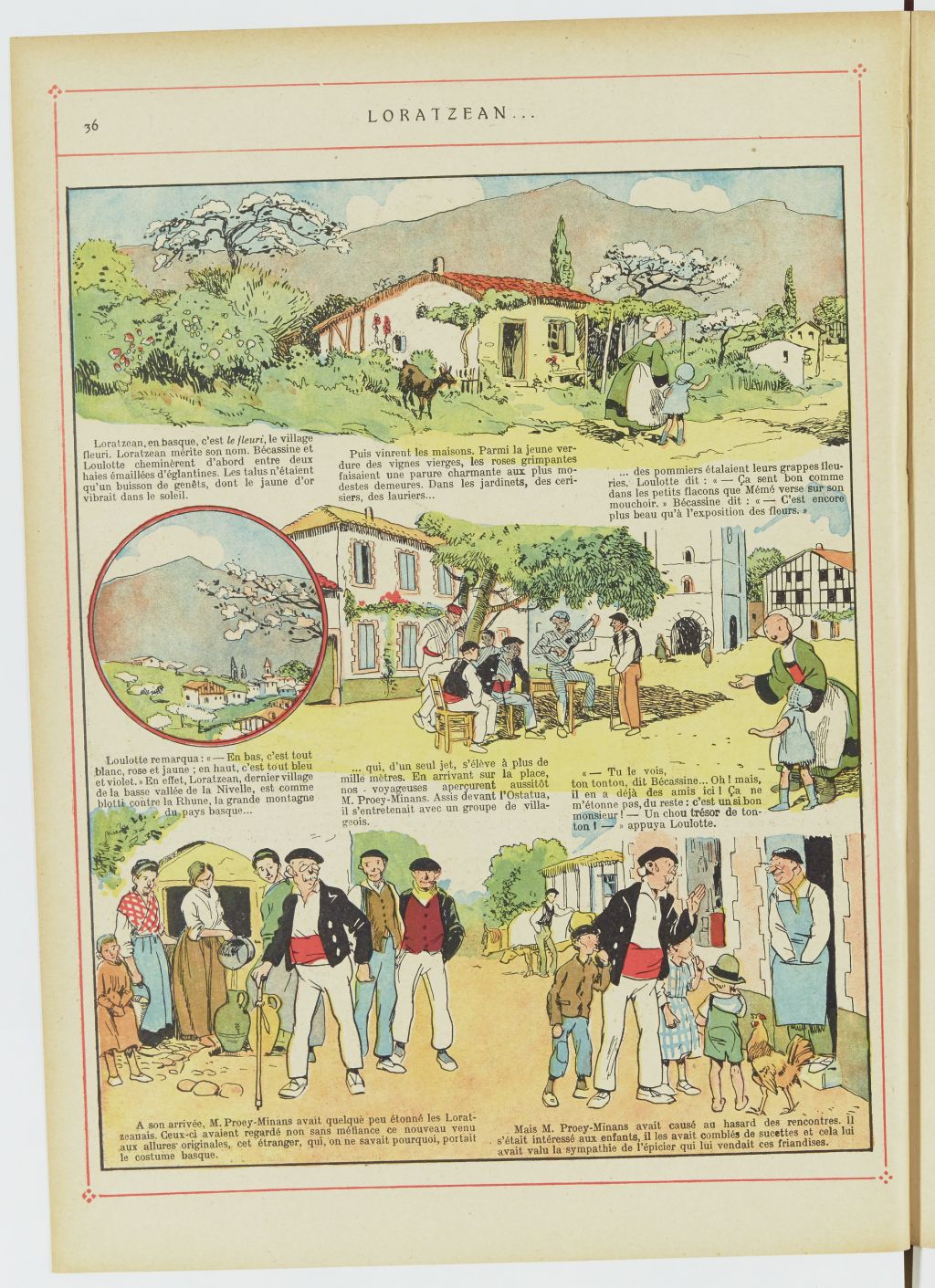 Bécassine – Bécassine au Pays basque (1925), page 37. Caumery & J.-P. Pinchon. Domaine public. Source gallica.bnf.fr / BnF.