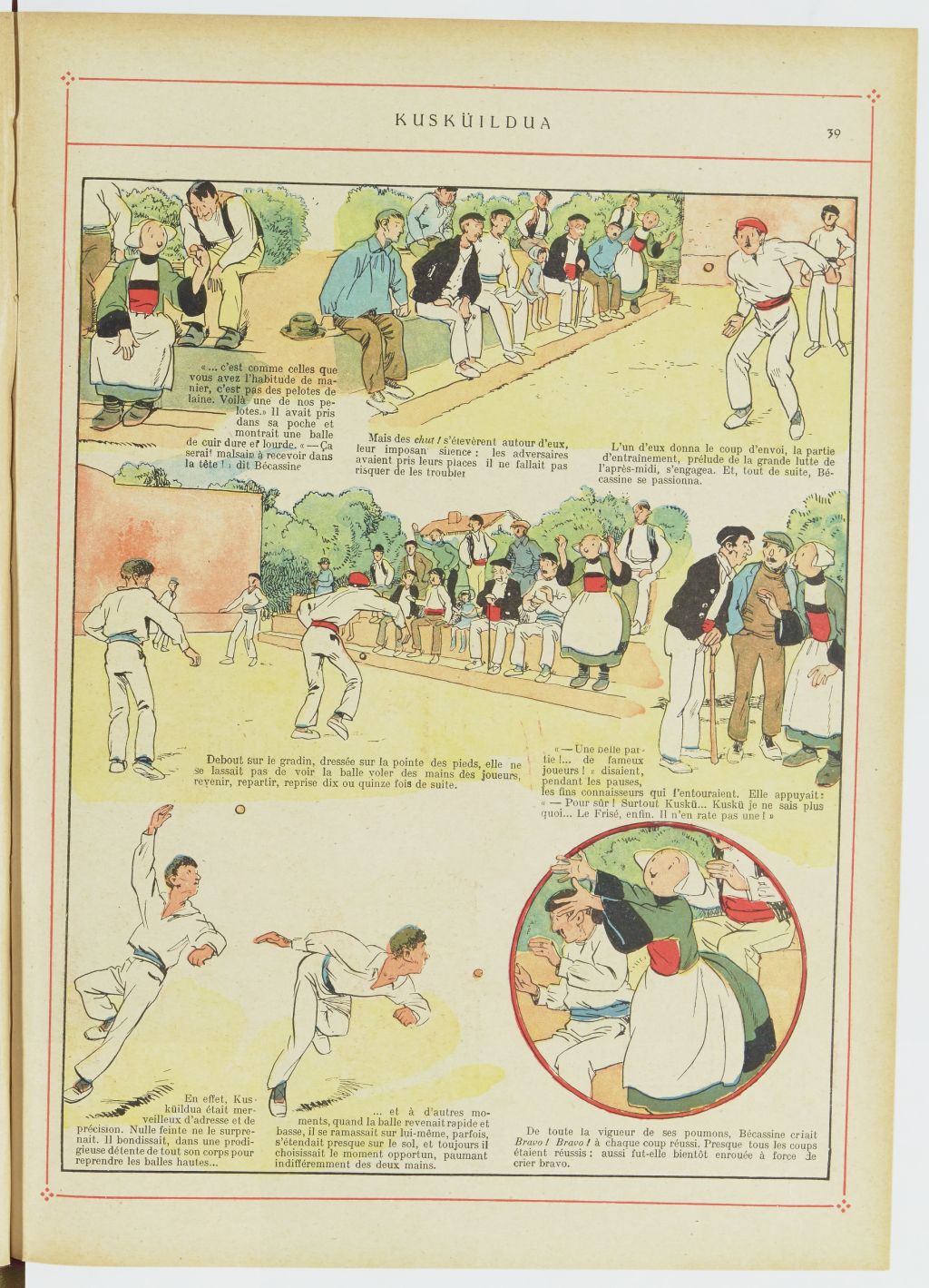 Bécassine – Bécassine au Pays basque (1925), page 40. Caumery & J.-P. Pinchon. Domaine public. Source gallica.bnf.fr / BnF.