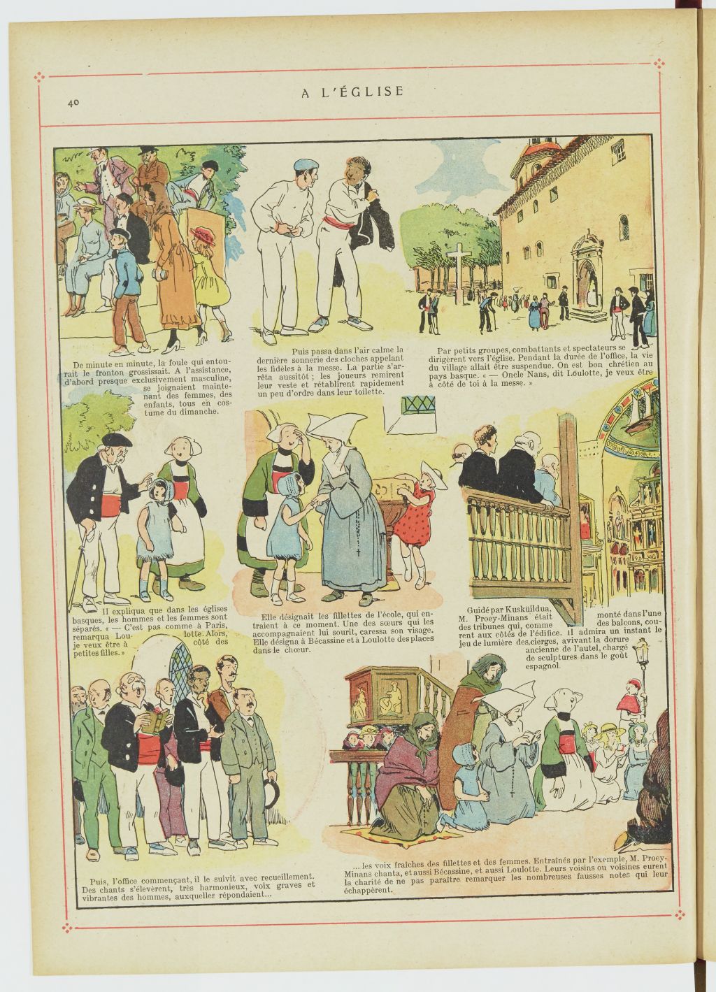 Bécassine – Bécassine au Pays basque (1925), page 41. Caumery & J.-P. Pinchon. Domaine public. Source gallica.bnf.fr / BnF.