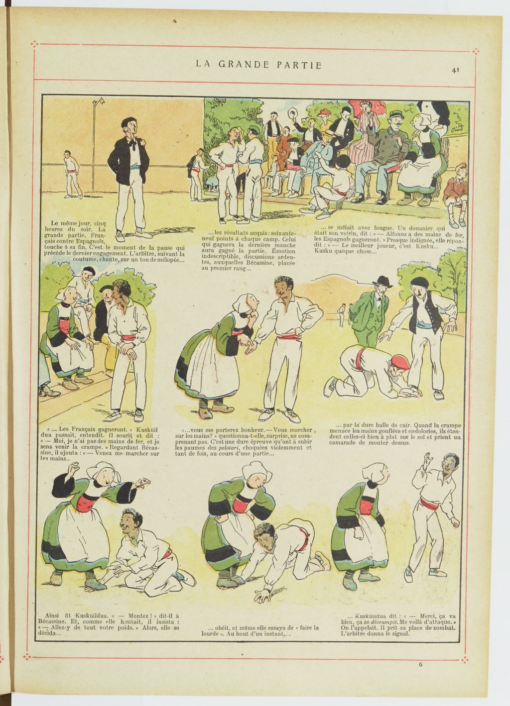 Bécassine – Bécassine au Pays basque (1925), page 42. Caumery & J.-P. Pinchon. Domaine public. Source gallica.bnf.fr / BnF.