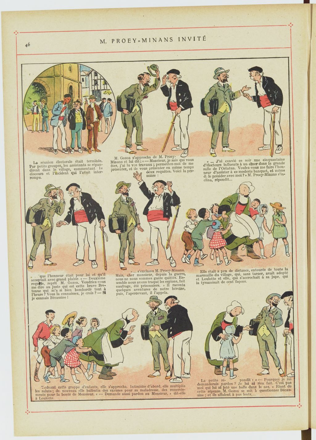 Bécassine – Bécassine au Pays basque (1925), page 47. Caumery & J.-P. Pinchon. Domaine public. Source gallica.bnf.fr / BnF.