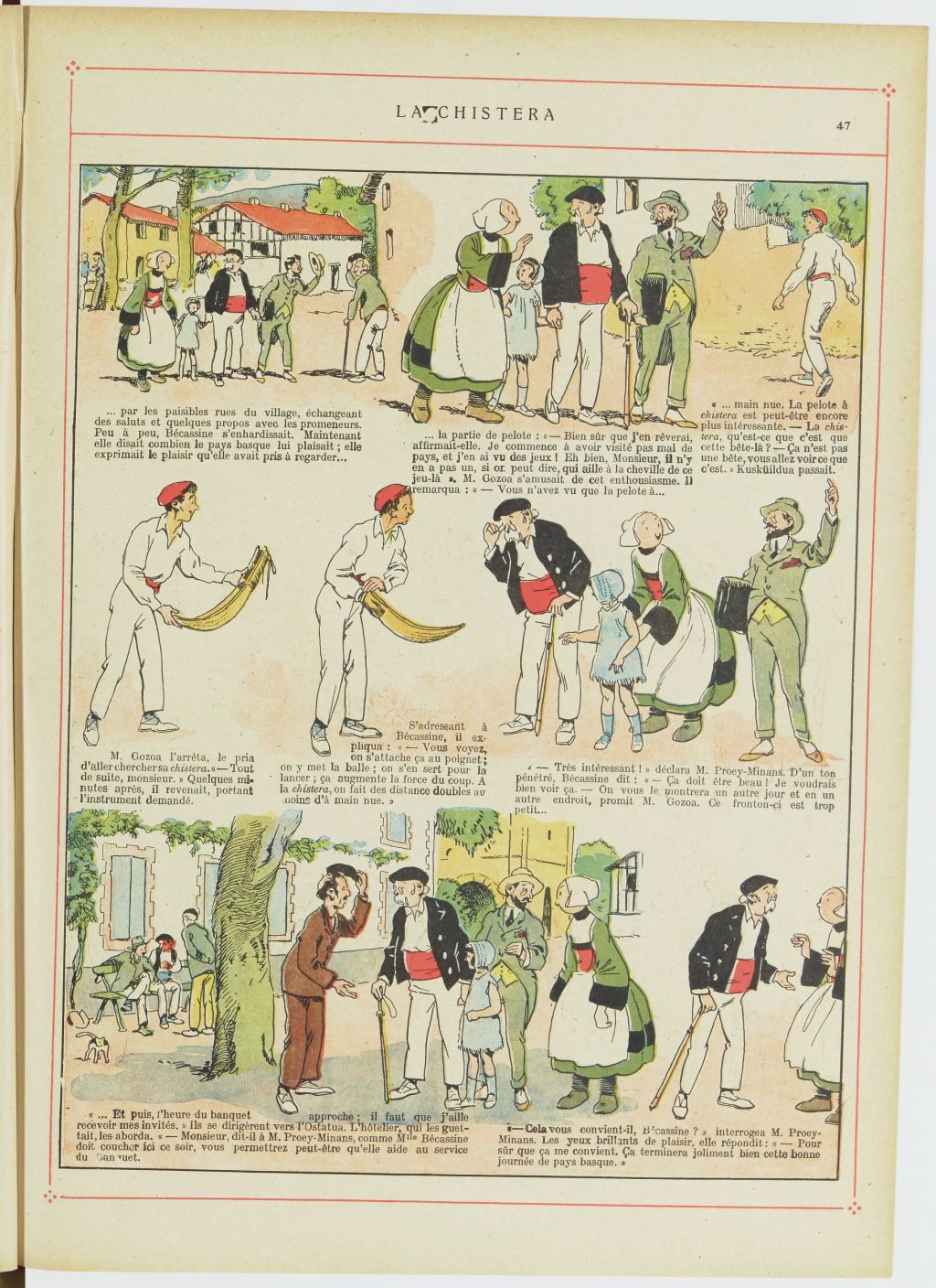 Bécassine – Bécassine au Pays basque (1925), page 48. Caumery & J.-P. Pinchon. Domaine public. Source gallica.bnf.fr / BnF.