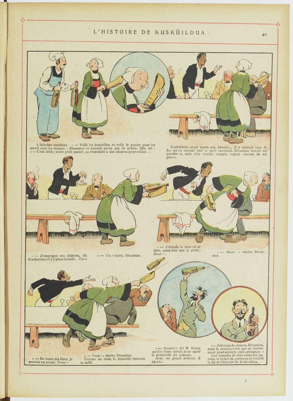 Bécassine – Bécassine au Pays basque (1925), page 50. Caumery & J.-P. Pinchon. Domaine public. Source gallica.bnf.fr / BnF.