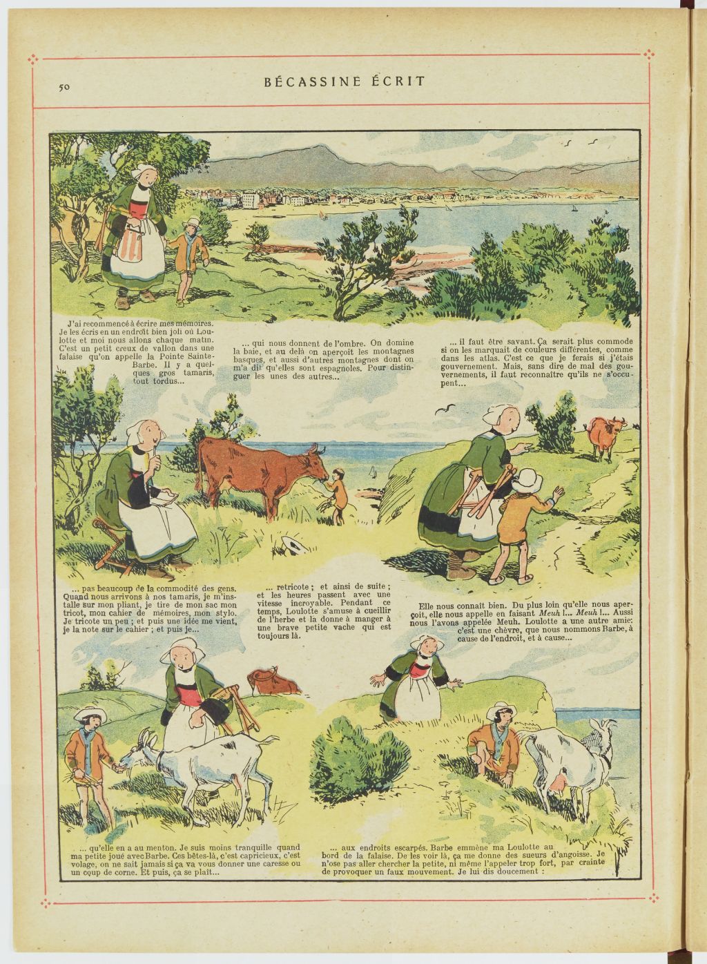 Bécassine – Bécassine au Pays basque (1925), page 51. Caumery & J.-P. Pinchon. Domaine public. Source gallica.bnf.fr / BnF.