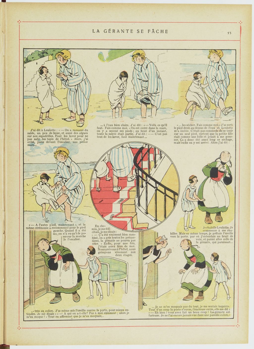 Bécassine – Bécassine au Pays basque (1925), page 54. Caumery & J.-P. Pinchon. Domaine public. Source gallica.bnf.fr / BnF.