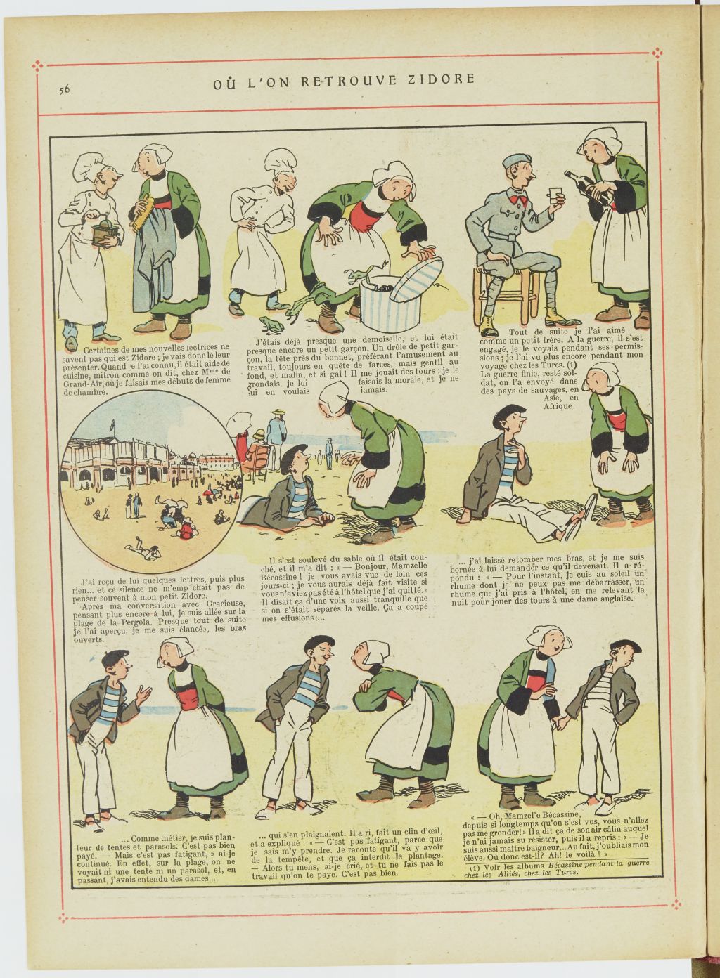 Bécassine – Bécassine au Pays basque (1925), page 57. Caumery & J.-P. Pinchon. Domaine public. Source gallica.bnf.fr / BnF.