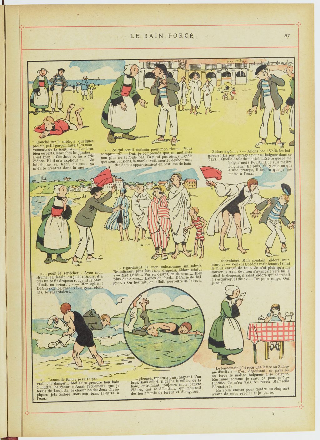 Bécassine – Bécassine au Pays basque (1925), page 58. Caumery & J.-P. Pinchon. Domaine public. Source gallica.bnf.fr / BnF.
