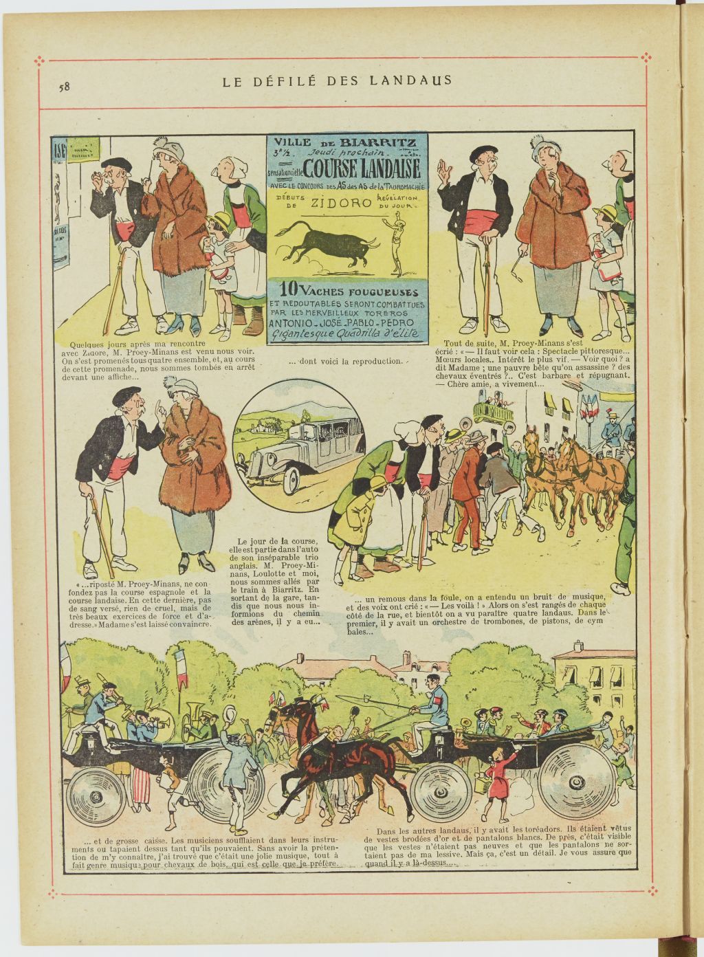 Bécassine – Bécassine au Pays basque (1925), page 59. Caumery & J.-P. Pinchon. Domaine public. Source gallica.bnf.fr / BnF.