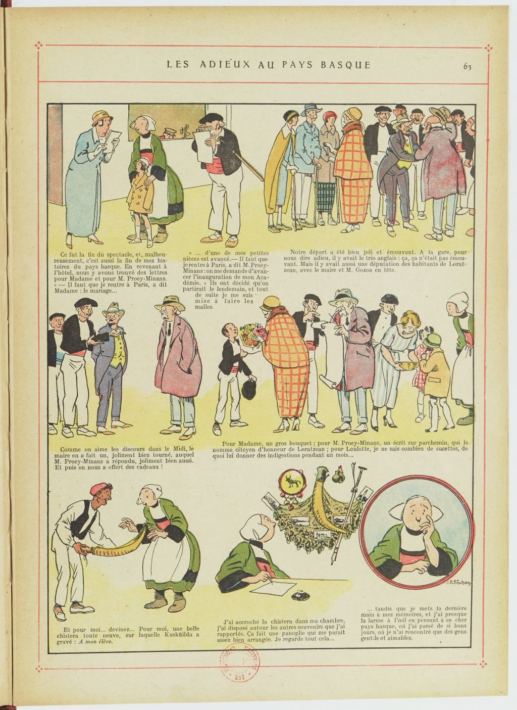 Bécassine – Bécassine au Pays basque (1925), page 64. Caumery & J.-P. Pinchon. Domaine public. Source gallica.bnf.fr / BnF.