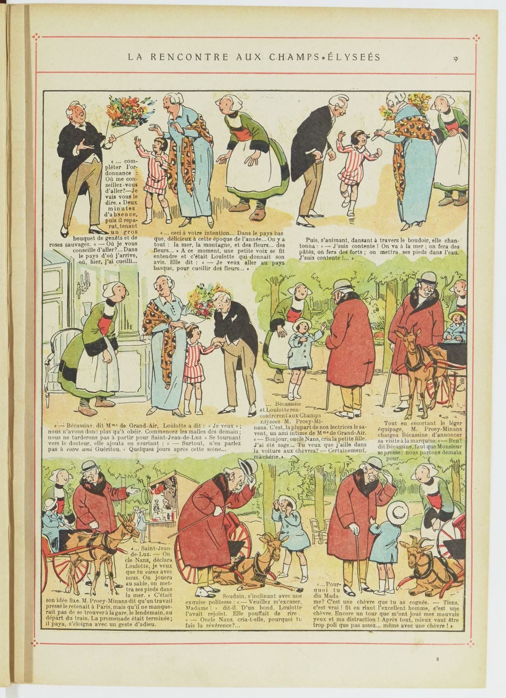 Bécassine – Bécassine au Pays basque (1925), page 10. Caumery & J.-P. Pinchon. Domaine public. Source gallica.bnf.fr / BnF.
