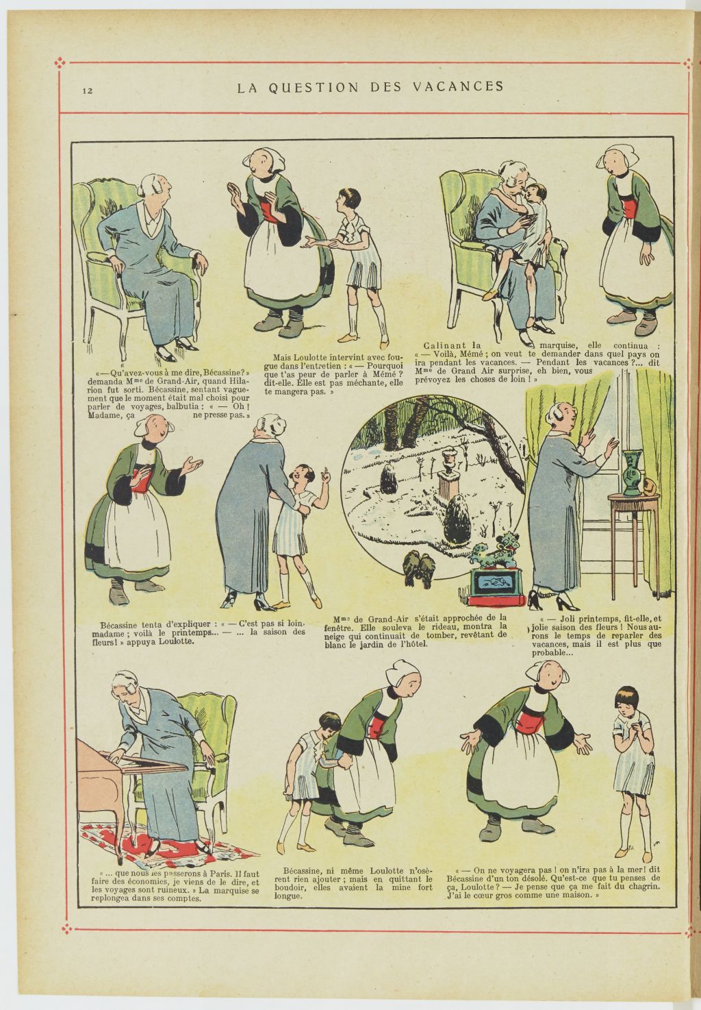 Bécassine – Bécassine, son oncle et leurs amis (1926), page 13. Caumery & J.-P. Pinchon. Domaine public. Source gallica.bnf.fr / BnF.
