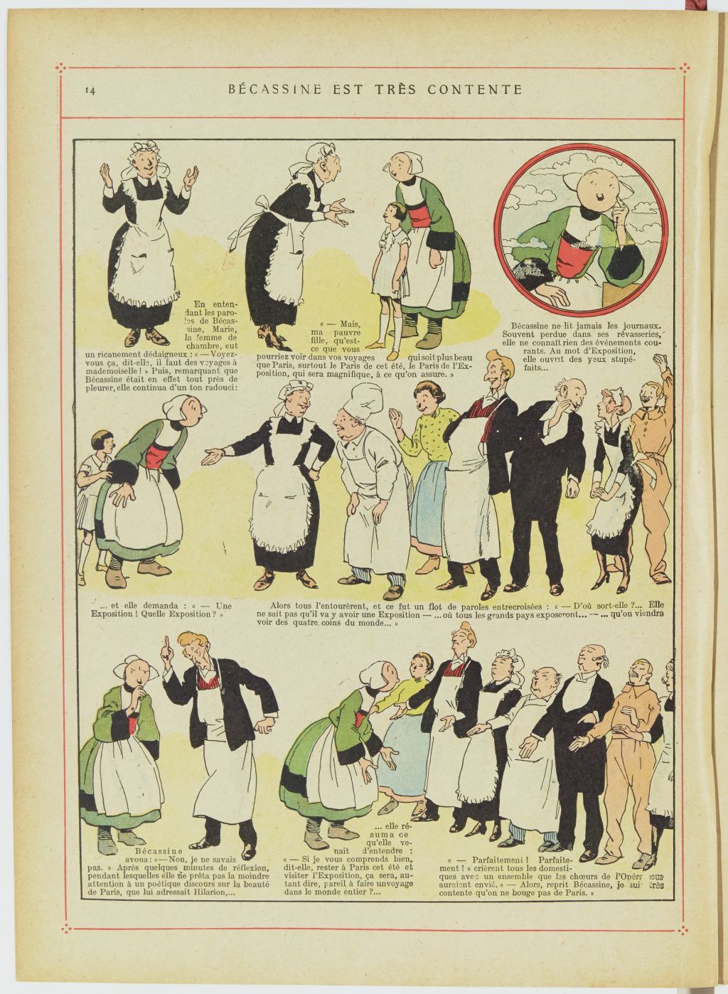 Bécassine – Bécassine, son oncle et leurs amis (1926), page 15. Caumery & J.-P. Pinchon. Domaine public. Source gallica.bnf.fr / BnF.