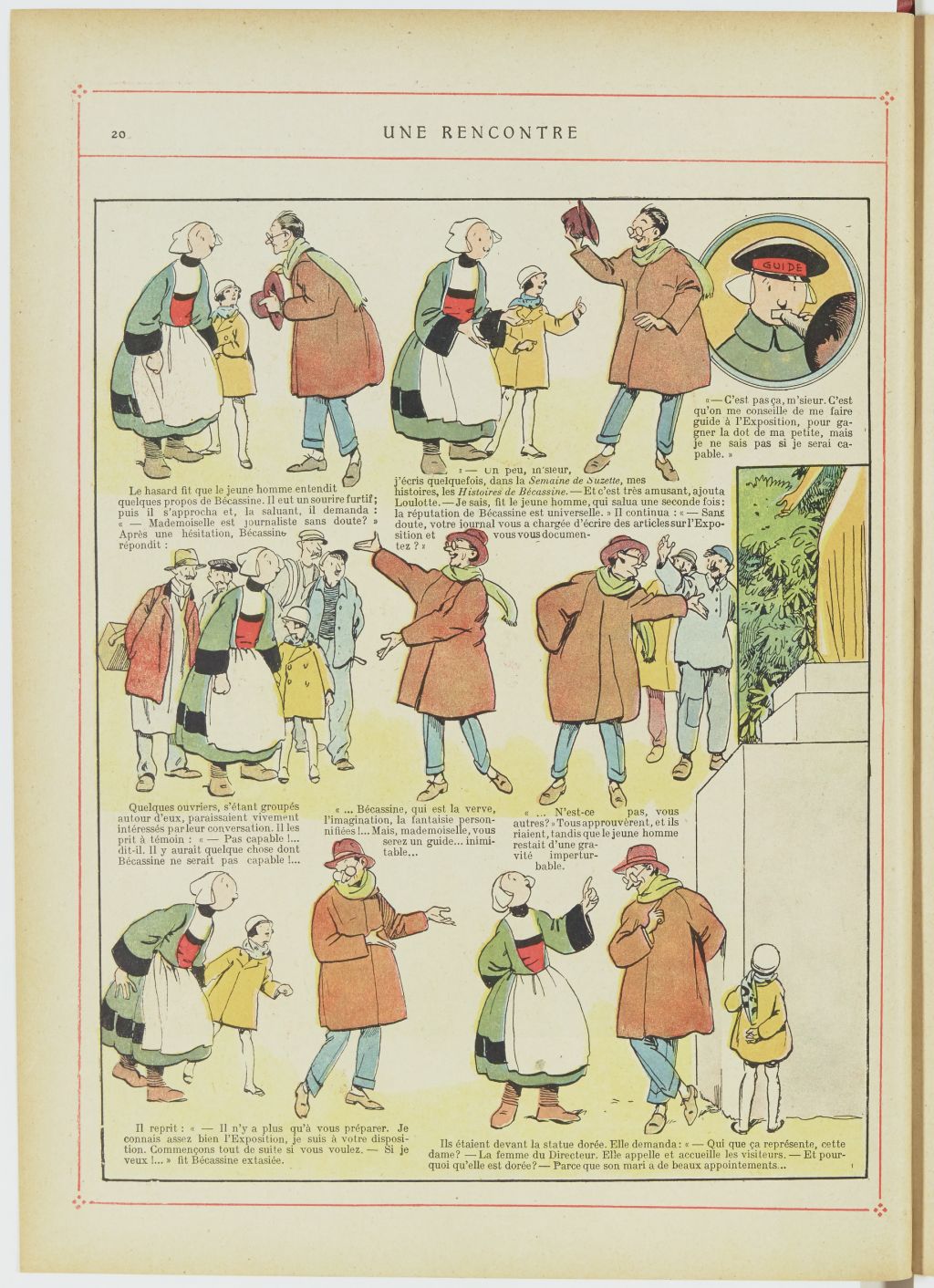 Bécassine – Bécassine, son oncle et leurs amis (1926), page 21. Caumery & J.-P. Pinchon. Domaine public. Source gallica.bnf.fr / BnF.