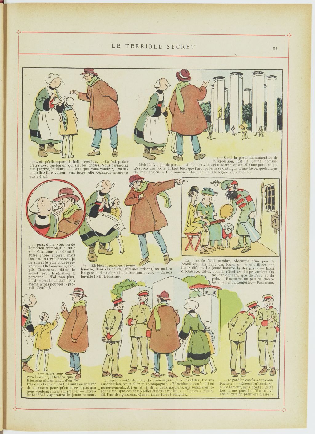 Bécassine – Bécassine, son oncle et leurs amis (1926), page 22. Caumery & J.-P. Pinchon. Domaine public. Source gallica.bnf.fr / BnF.