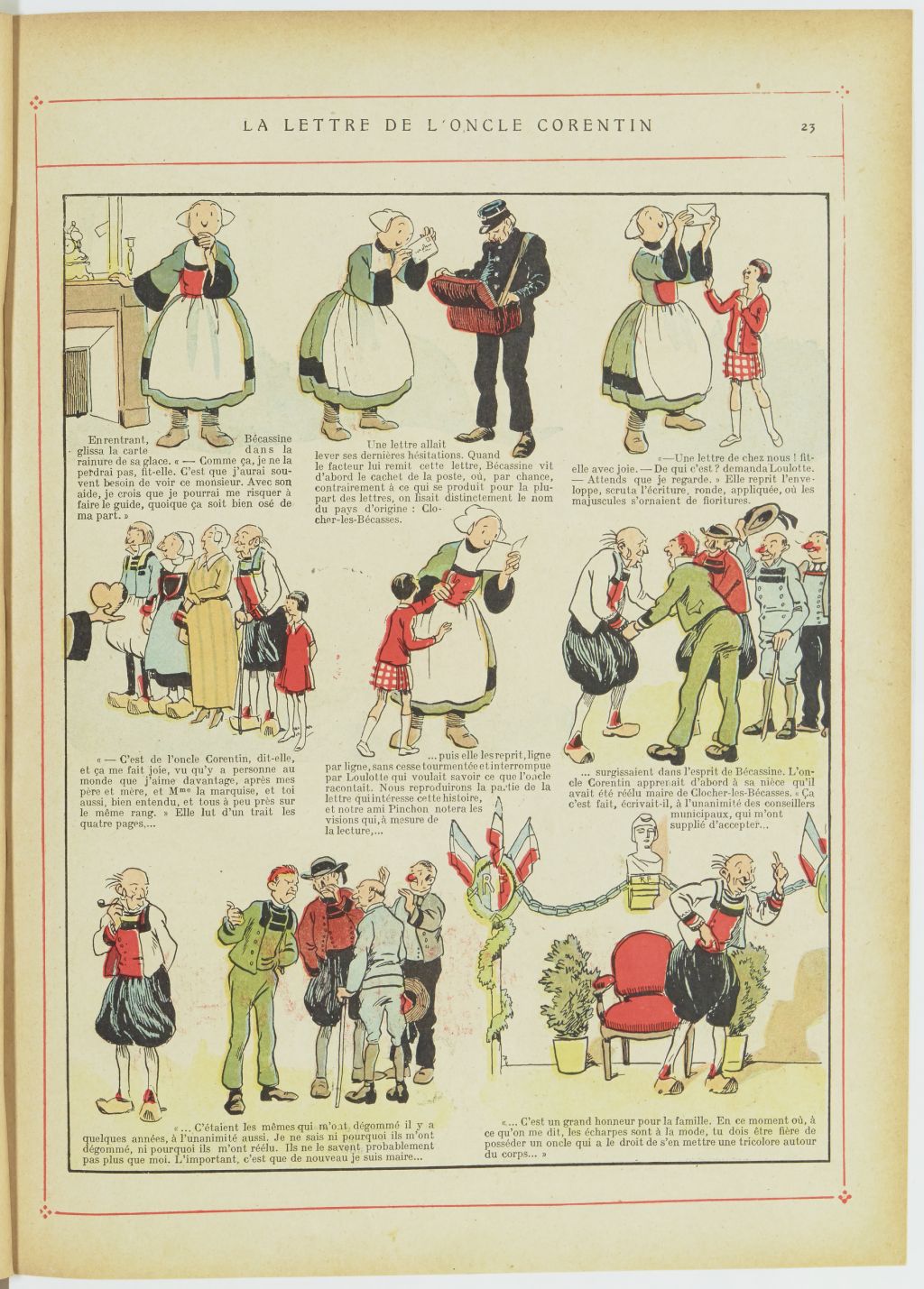 Bécassine – Bécassine, son oncle et leurs amis (1926), page 24. Caumery & J.-P. Pinchon. Domaine public. Source gallica.bnf.fr / BnF.