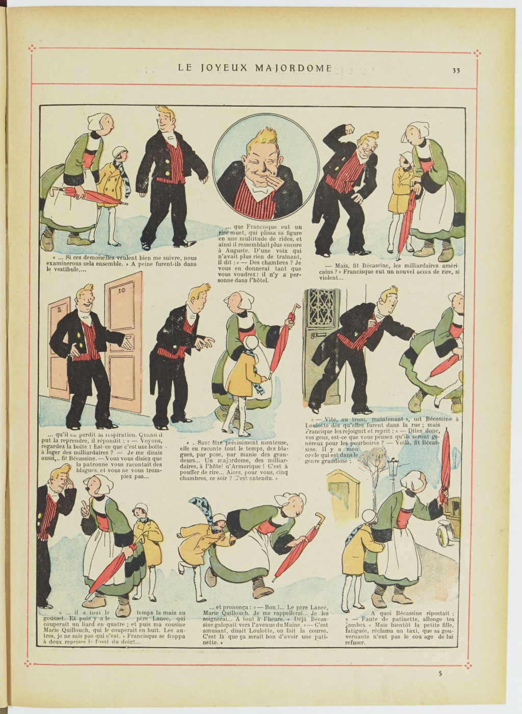 Bécassine – Bécassine, son oncle et leurs amis (1926), page 34. Caumery & J.-P. Pinchon. Domaine public. Source gallica.bnf.fr / BnF.