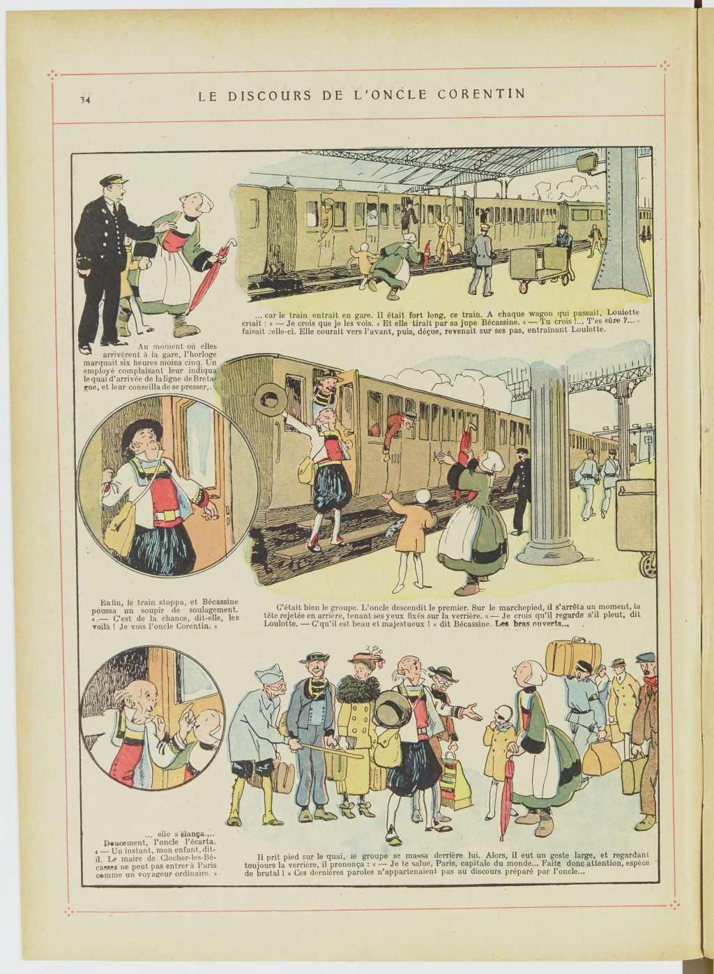 Bécassine – Bécassine, son oncle et leurs amis (1926), page 35. Caumery & J.-P. Pinchon. Domaine public. Source gallica.bnf.fr / BnF.