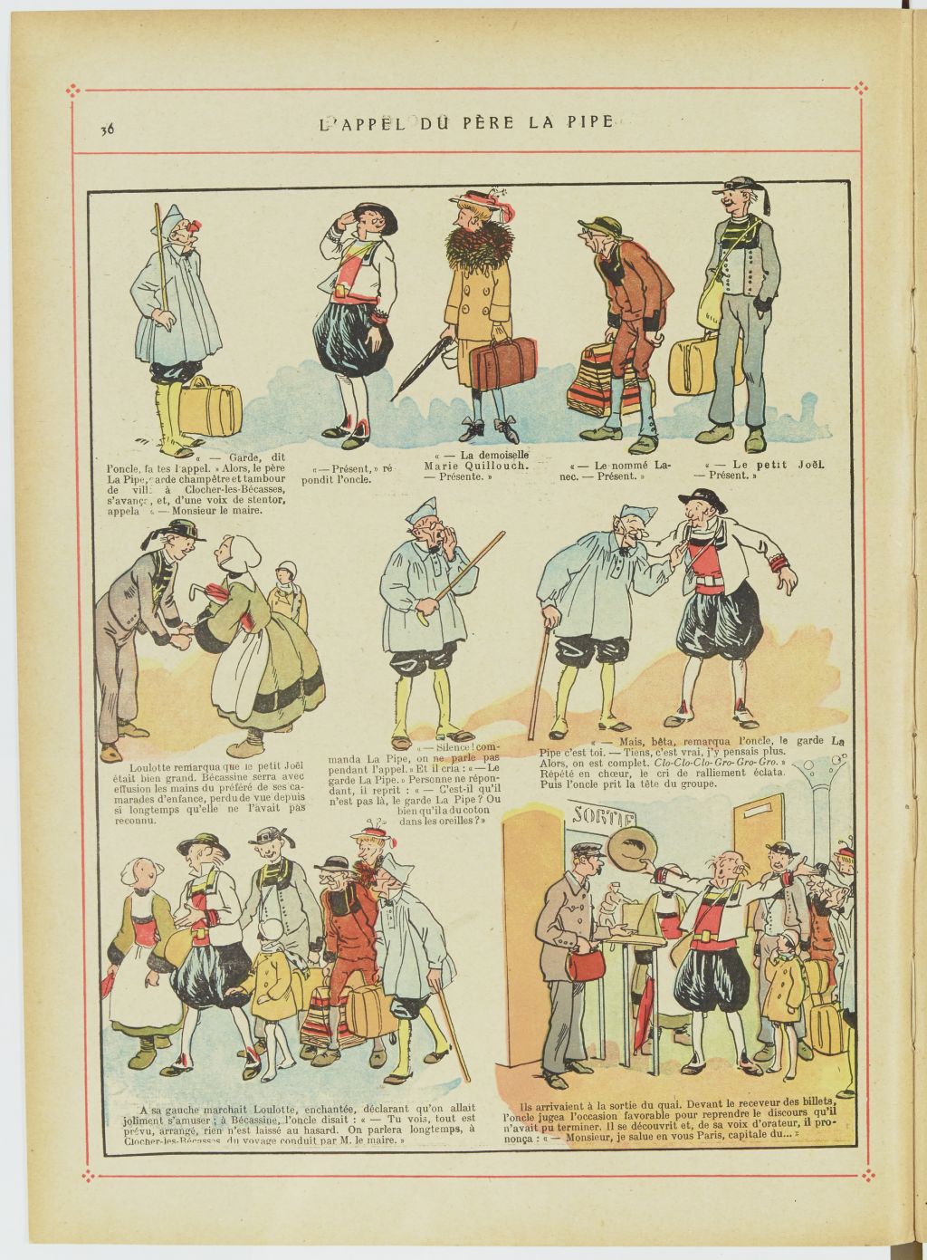 Bécassine – Bécassine, son oncle et leurs amis (1926), page 37. Caumery & J.-P. Pinchon. Domaine public. Source gallica.bnf.fr / BnF.