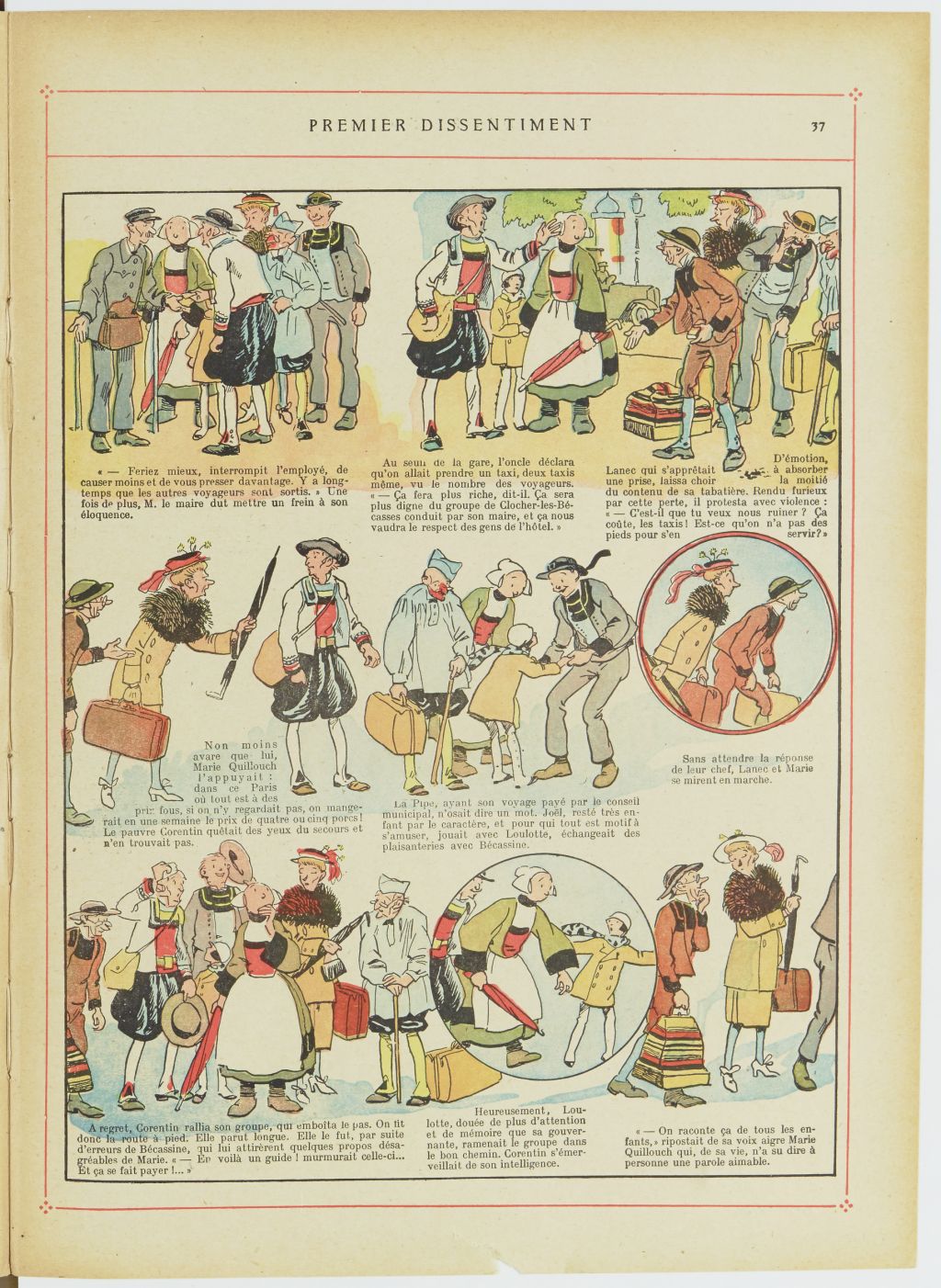 Bécassine – Bécassine, son oncle et leurs amis (1926), page 38. Caumery & J.-P. Pinchon. Domaine public. Source gallica.bnf.fr / BnF.