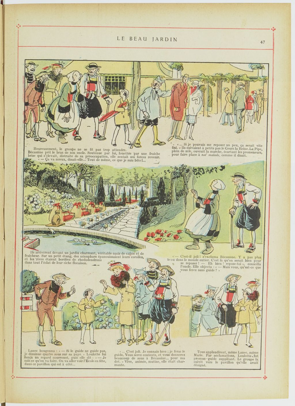 Bécassine – Bécassine, son oncle et leurs amis (1926), page 48. Caumery & J.-P. Pinchon. Domaine public. Source gallica.bnf.fr / BnF.