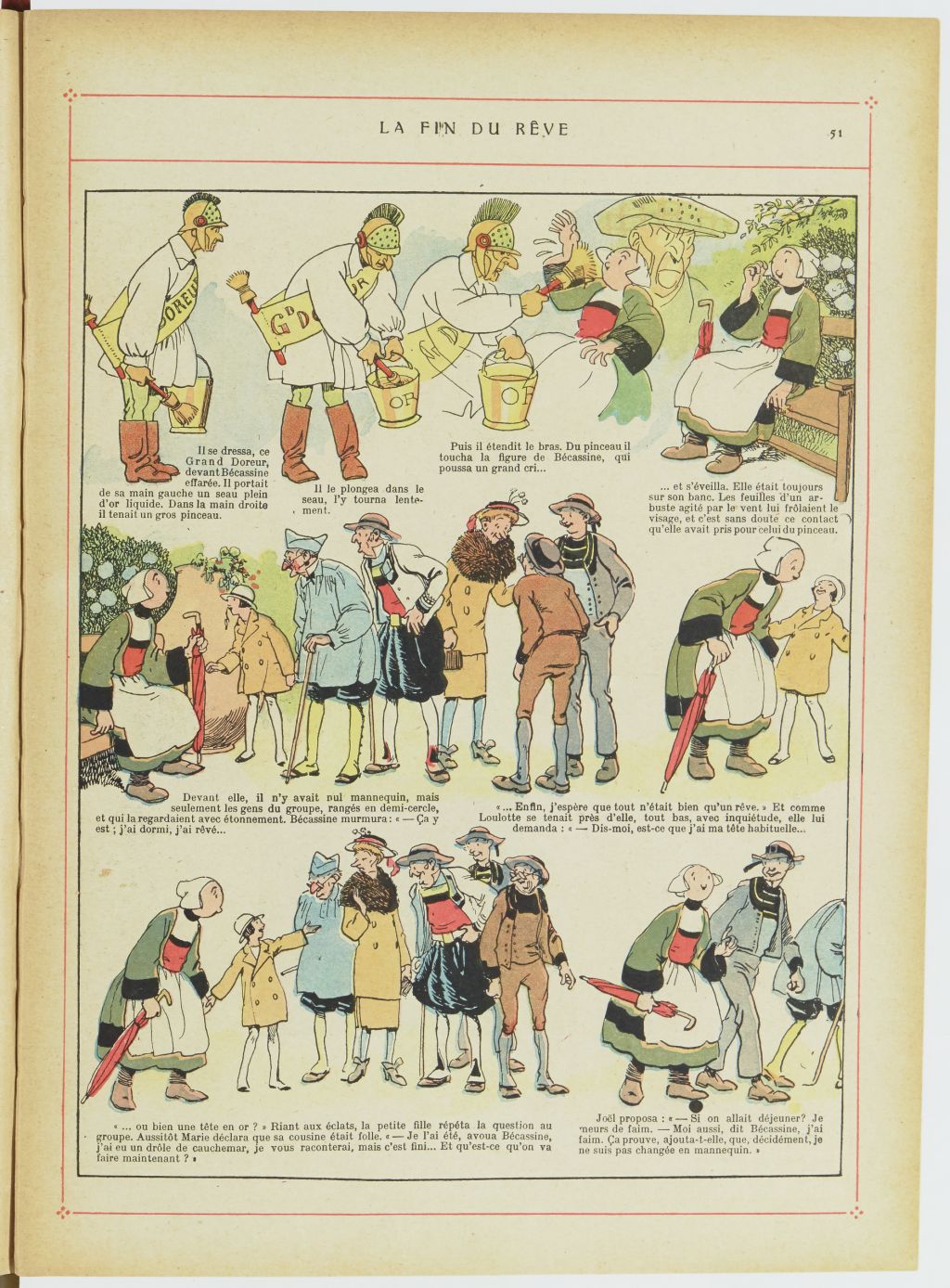 Bécassine – Bécassine, son oncle et leurs amis (1926), page 52. Caumery & J.-P. Pinchon. Domaine public. Source gallica.bnf.fr / BnF.
