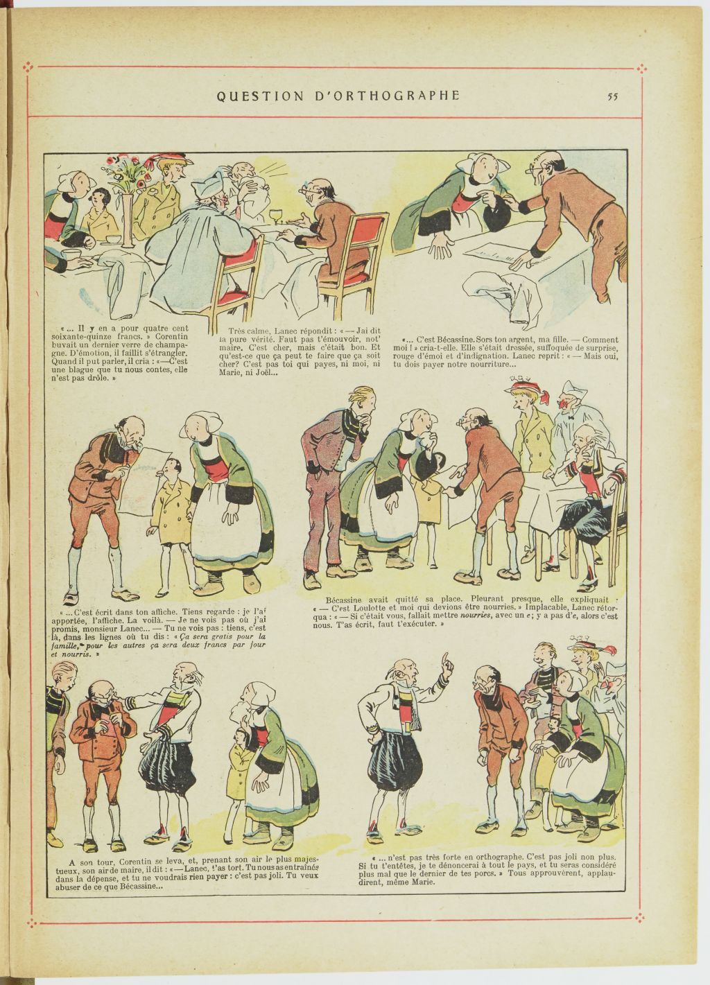 Bécassine – Bécassine, son oncle et leurs amis (1926), page 56. Caumery & J.-P. Pinchon. Domaine public. Source gallica.bnf.fr / BnF.