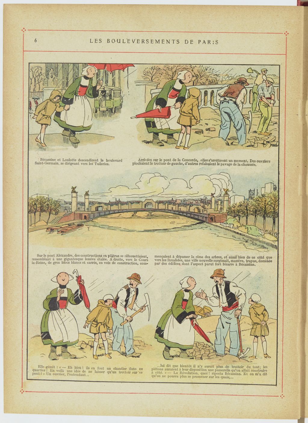Bécassine – Bécassine, son oncle et leurs amis (1926), page 7. Caumery & J.-P. Pinchon. Domaine public. Source gallica.bnf.fr / BnF.