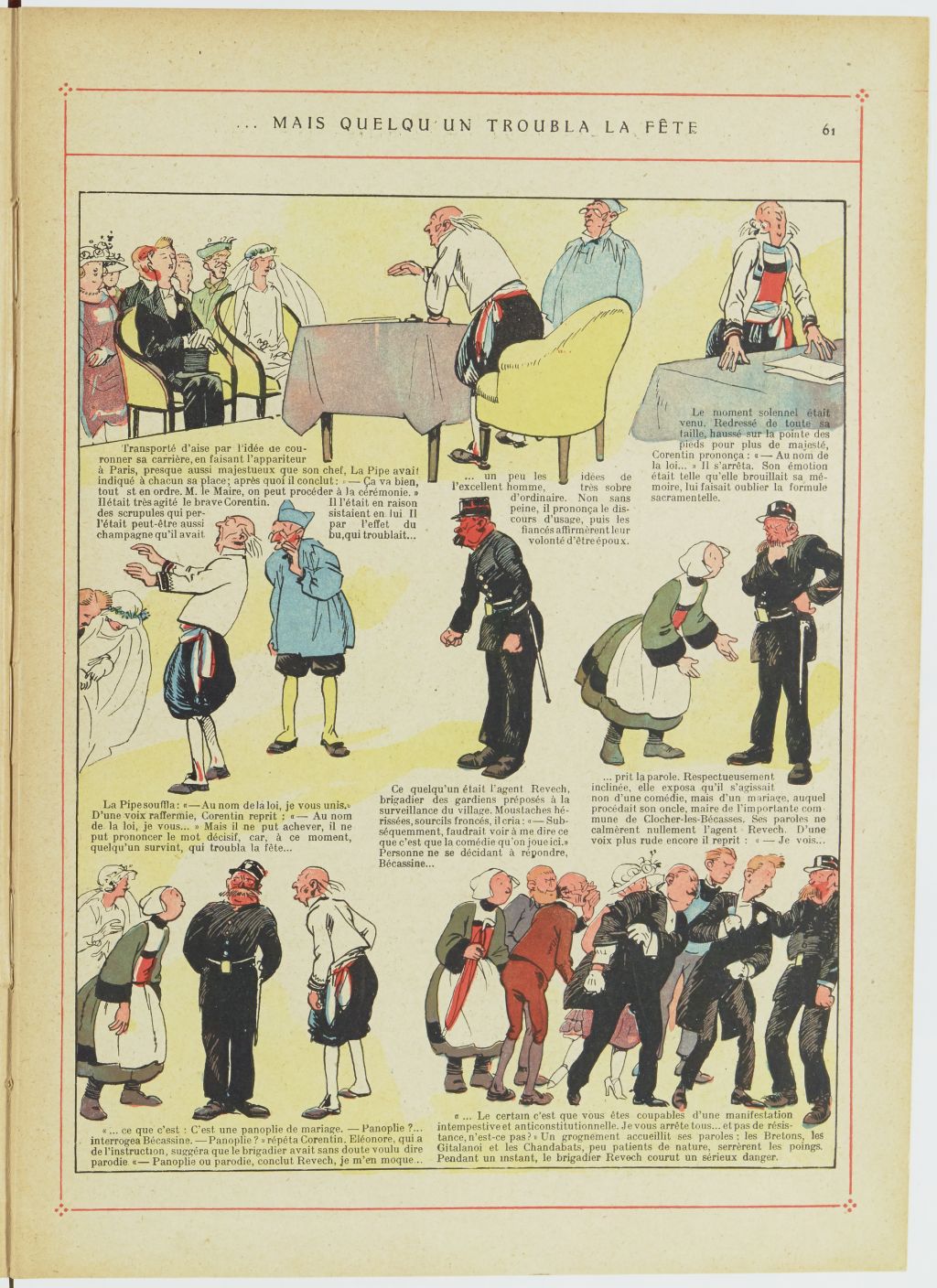 Bécassine – Bécassine, son oncle et leurs amis (1926), page 62. Caumery & J.-P. Pinchon. Domaine public. Source gallica.bnf.fr / BnF.