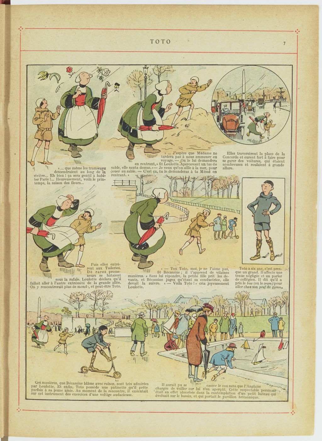 Bécassine – Bécassine, son oncle et leurs amis (1926), page 8. Caumery & J.-P. Pinchon. Domaine public. Source gallica.bnf.fr / BnF.