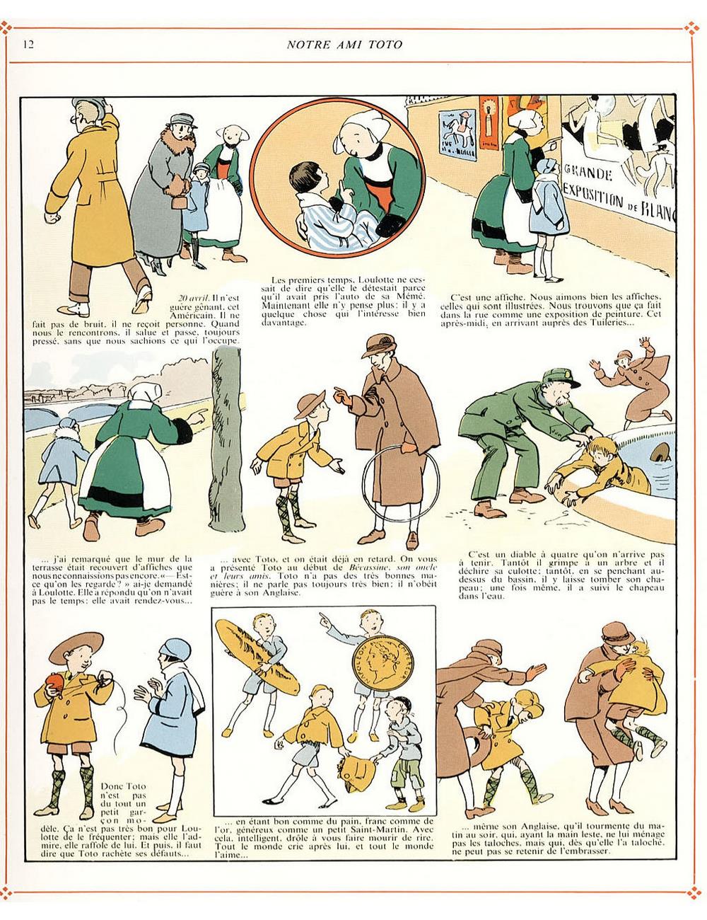 Bécassine – L'Automobile de Bécassine (1927), page 12. Caumery & J.-P. Pinchon. Domaine public.