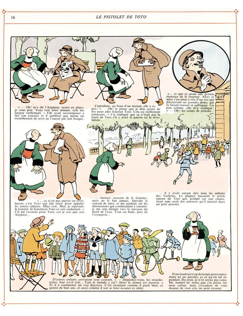 Bécassine – L'Automobile de Bécassine (1927), page 16. Caumery & J.-P. Pinchon. Domaine public.