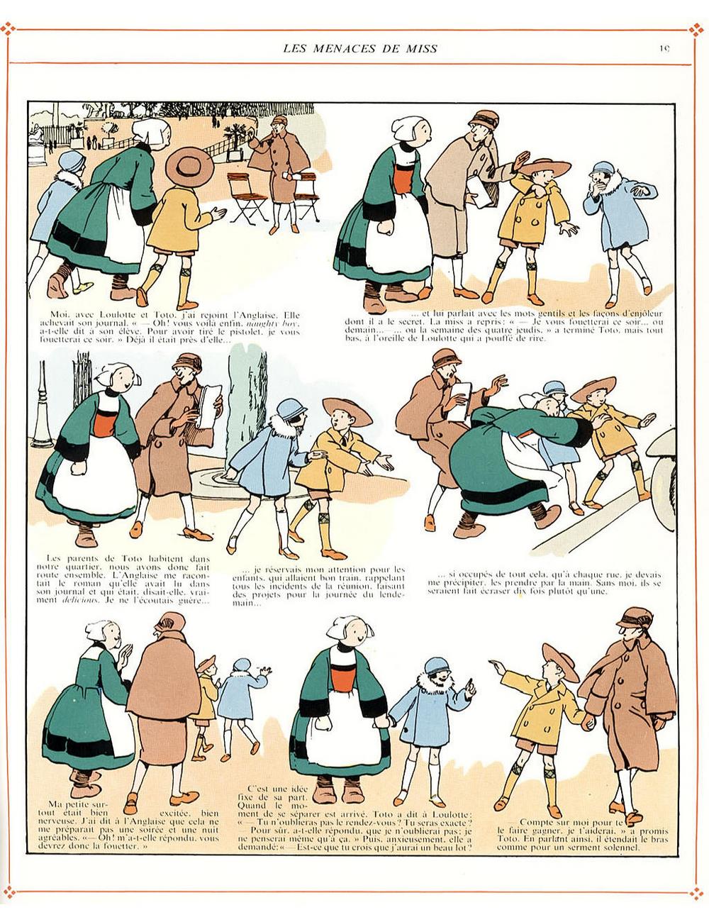 Bécassine – L'Automobile de Bécassine (1927), page 19. Caumery & J.-P. Pinchon. Domaine public.