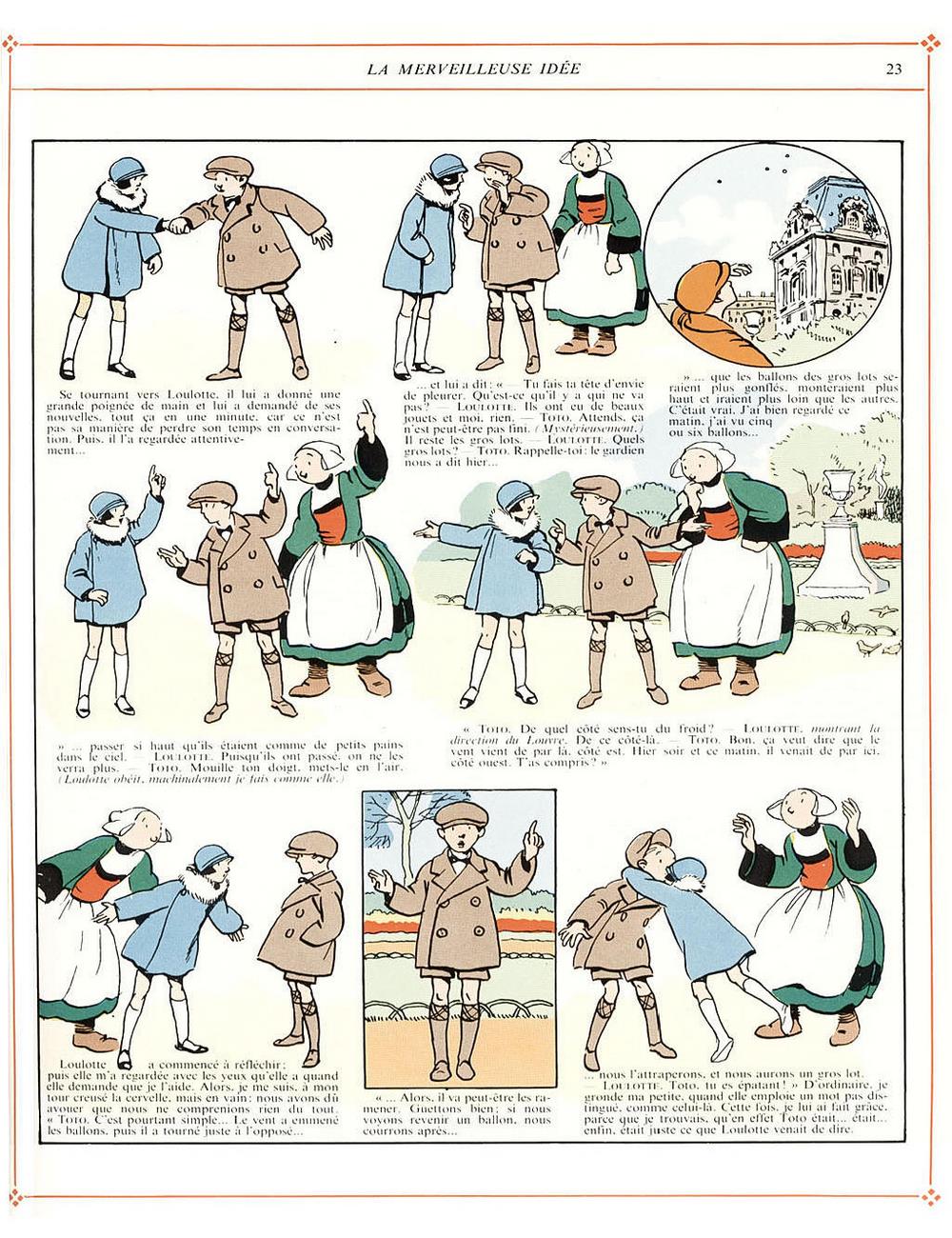 Bécassine – L'Automobile de Bécassine (1927), page 23. Caumery & J.-P. Pinchon. Domaine public.