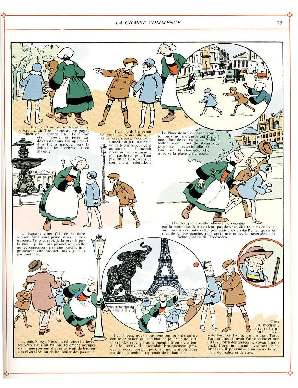 Bécassine – L'Automobile de Bécassine (1927), page 25. Caumery & J.-P. Pinchon. Domaine public.