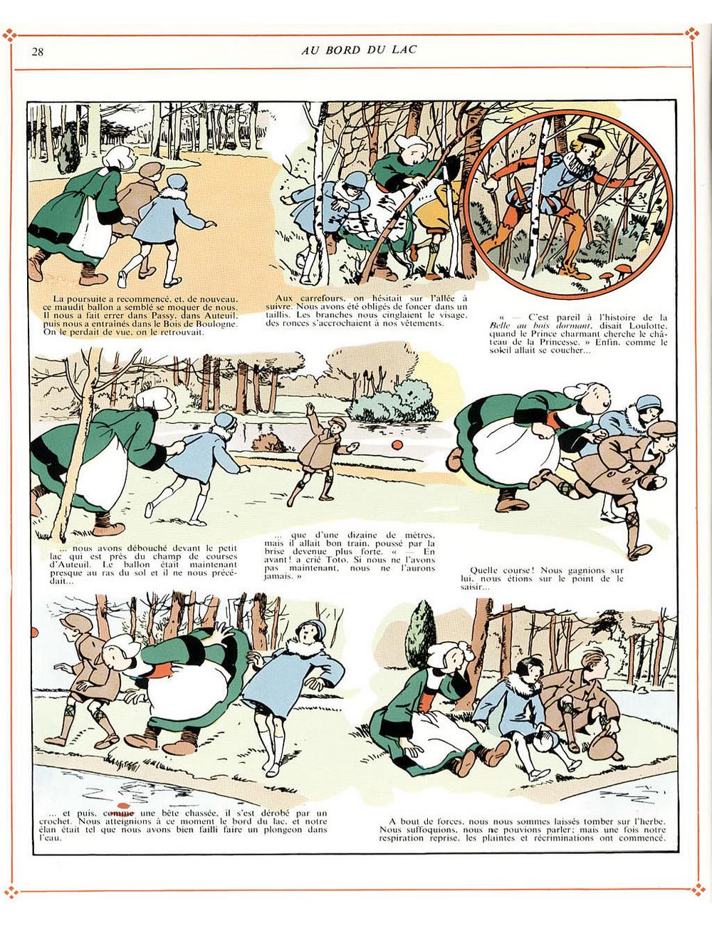 Bécassine – L'Automobile de Bécassine (1927), page 28. Caumery & J.-P. Pinchon. Domaine public.