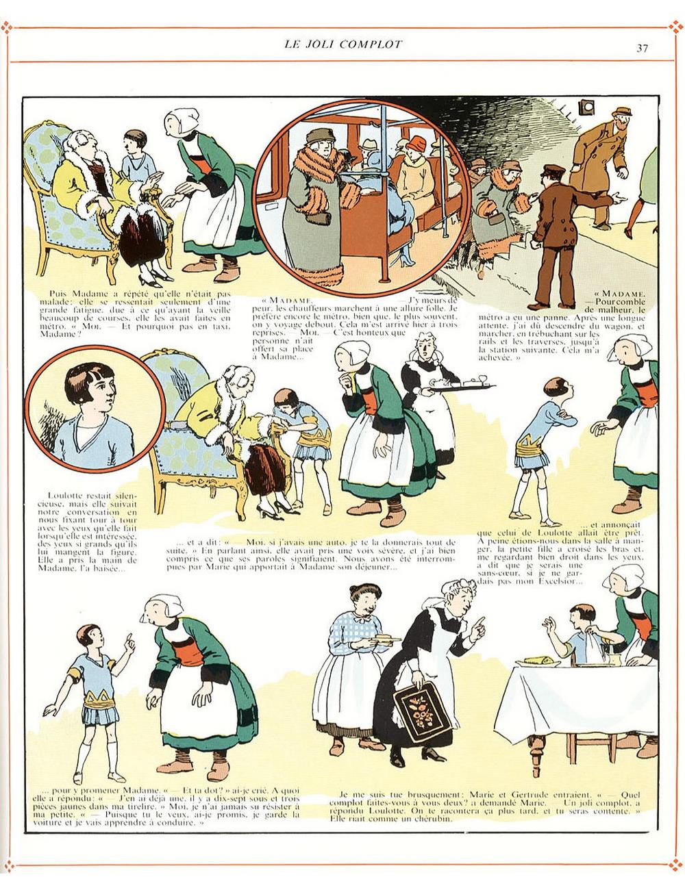 Bécassine – L'Automobile de Bécassine (1927), page 37. Caumery & J.-P. Pinchon. Domaine public.
