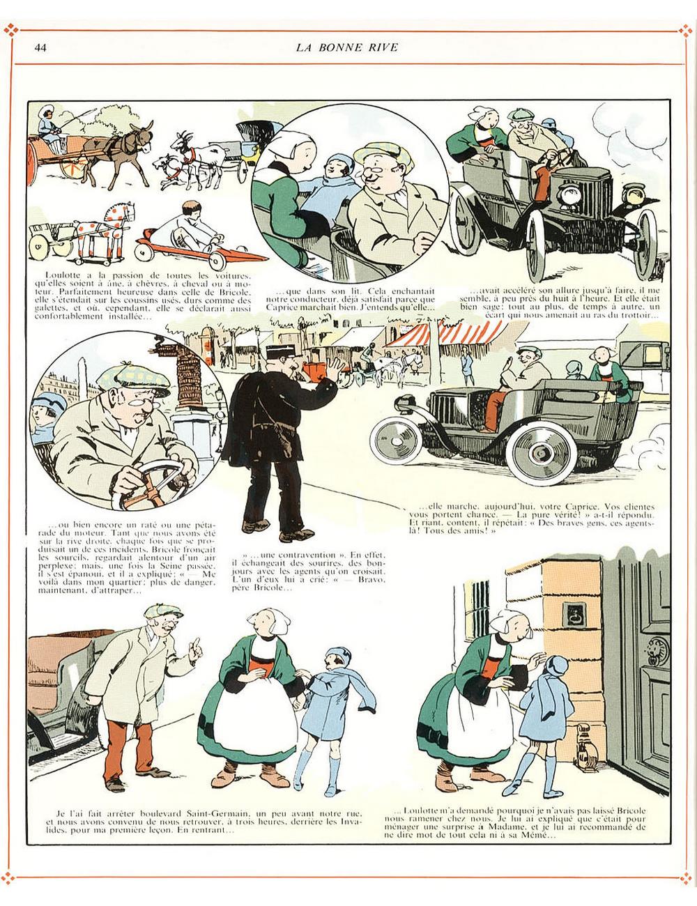 Bécassine – L'Automobile de Bécassine (1927), page 44. Caumery & J.-P. Pinchon. Domaine public.