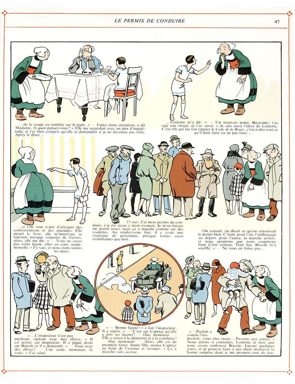 Bécassine – L'Automobile de Bécassine (1927), page 47. Caumery & J.-P. Pinchon. Domaine public.