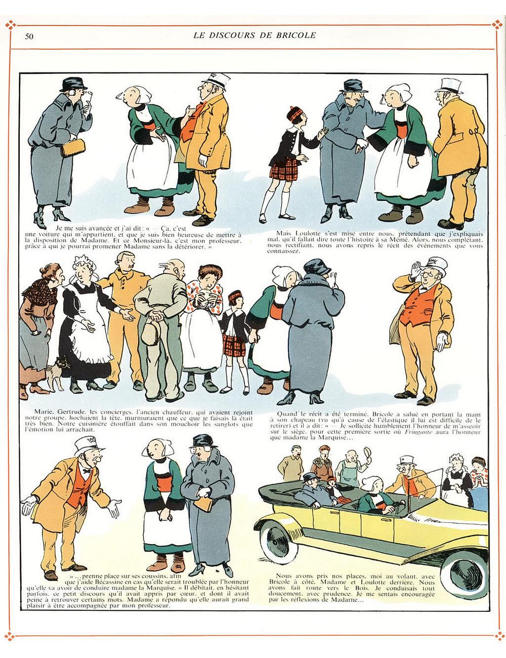 Bécassine – L'Automobile de Bécassine (1927), page 50. Caumery & J.-P. Pinchon. Domaine public.