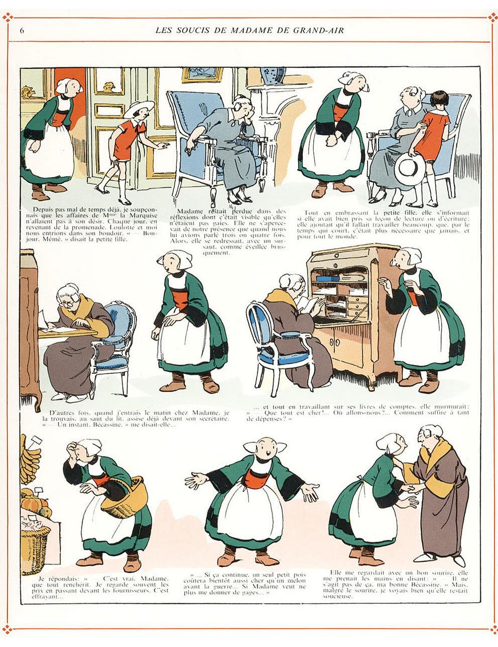 Bécassine – L'Automobile de Bécassine (1927), page 6. Caumery & J.-P. Pinchon. Domaine public.