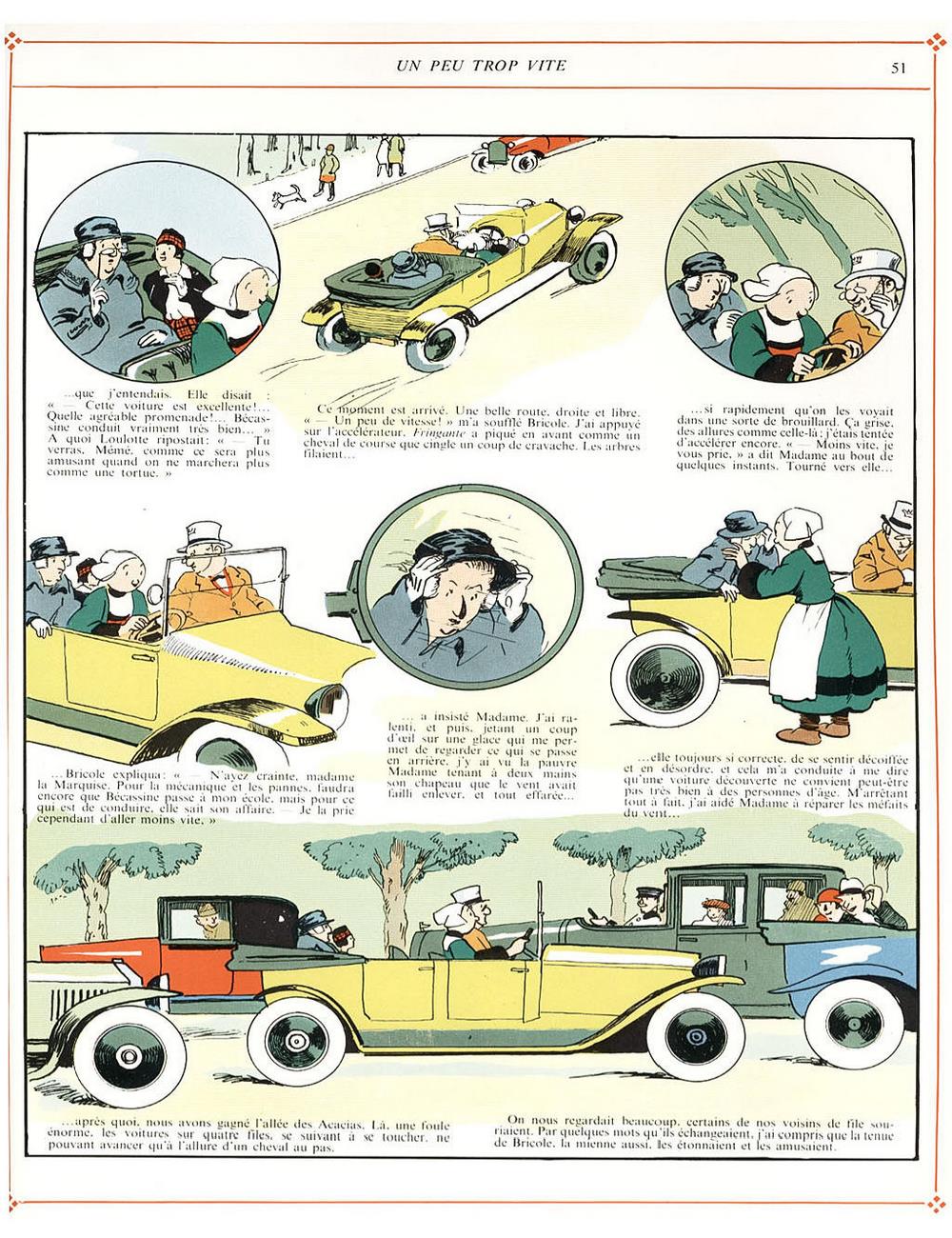 Bécassine – L'Automobile de Bécassine (1927), page 51. Caumery & J.-P. Pinchon. Domaine public.