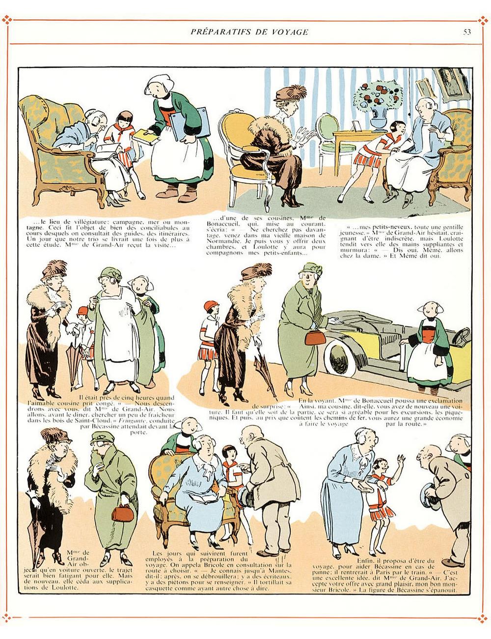 Bécassine – L'Automobile de Bécassine (1927), page 53. Caumery & J.-P. Pinchon. Domaine public.