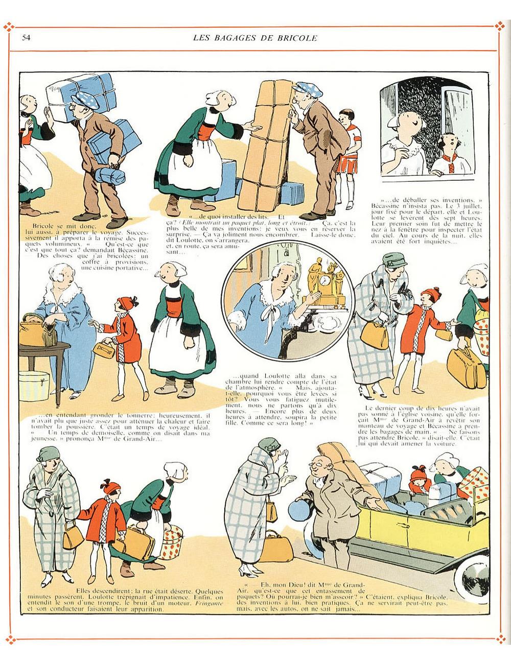 Bécassine – L'Automobile de Bécassine (1927), page 54. Caumery & J.-P. Pinchon. Domaine public.